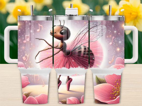 Ballerina Bee Ant Fairy Tumbler Wrap Design Review
