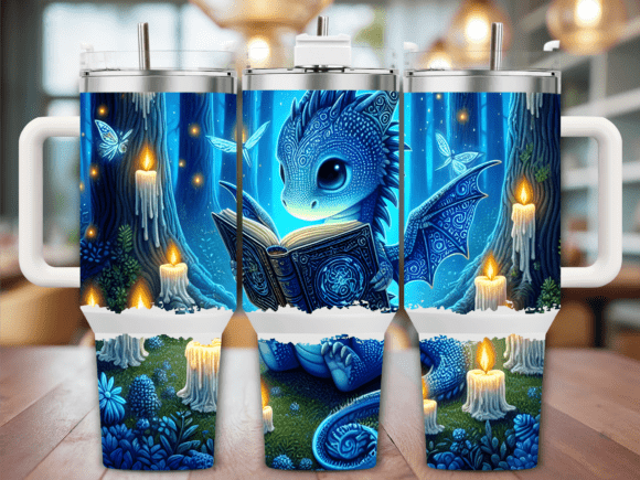 Blue Dragon Reading Forest 40oz Tumbler