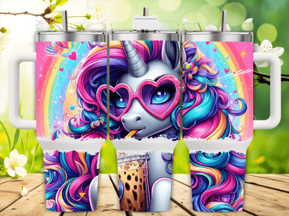 Cool Unicorn Sunglasses 40oz Tumbler