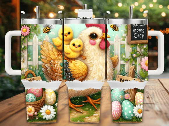 Cute Farm Chicken Spring 40oz Tumbler