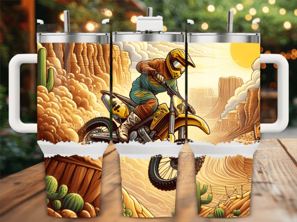 Desert Motocross Rider Tumbler Wrap Review
