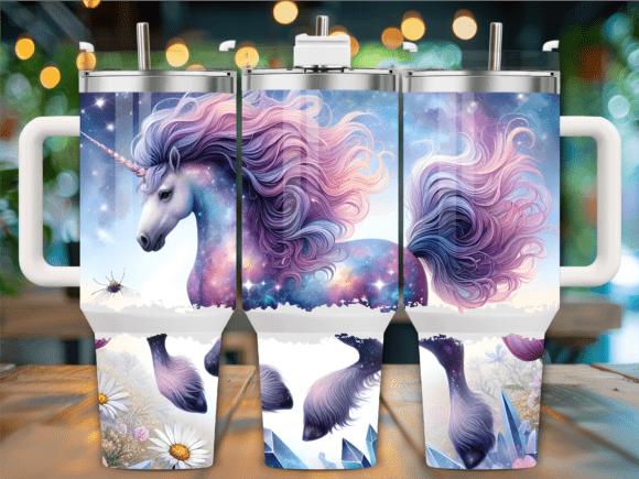 Galaxy Unicorn Crystals Tumbler Wrap