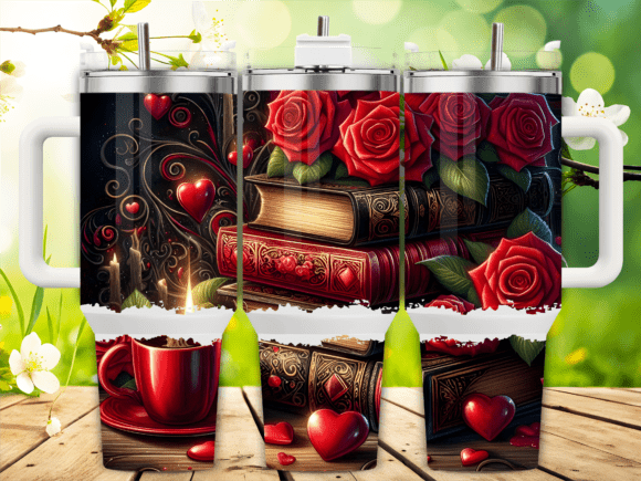 Gothic Red Rose Book Love