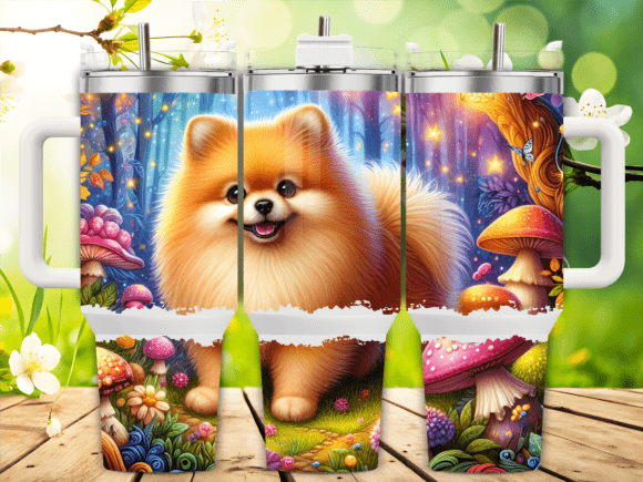 Pomeranian Forest Tumbler Wrap