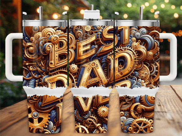 Steampunk Best Dad Ever 40oz Tumbler