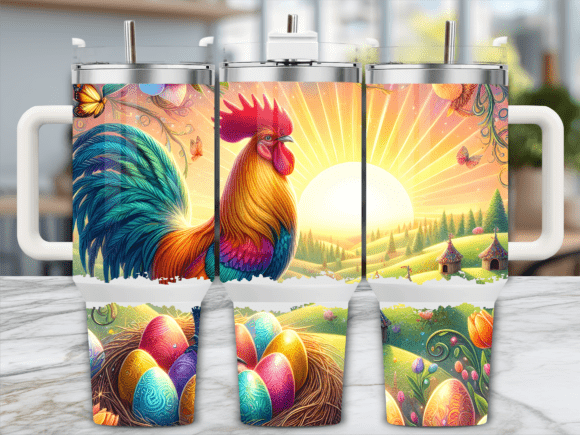 Sunrise Rooster Eggs Tumbler Wrap