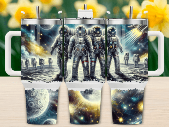 Vintage Moon Landing Space 40oz Tumbler