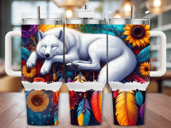 White Wolf Sunflowers Wrap 40oz Tumbler Review