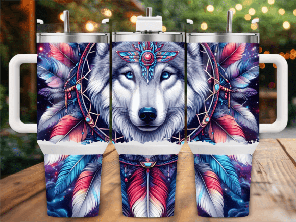 Wolf Dreamcatcher Feathers 40oz Tumbler Review
